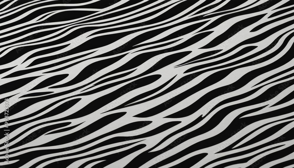 a close-up view zebra-patterned fabric, with the distinctive black and white stripes arranged in a diagonal pattern a close-up view zebra-patterned fabric, with the distinctive black and white stripes arranged in a diagonal pattern