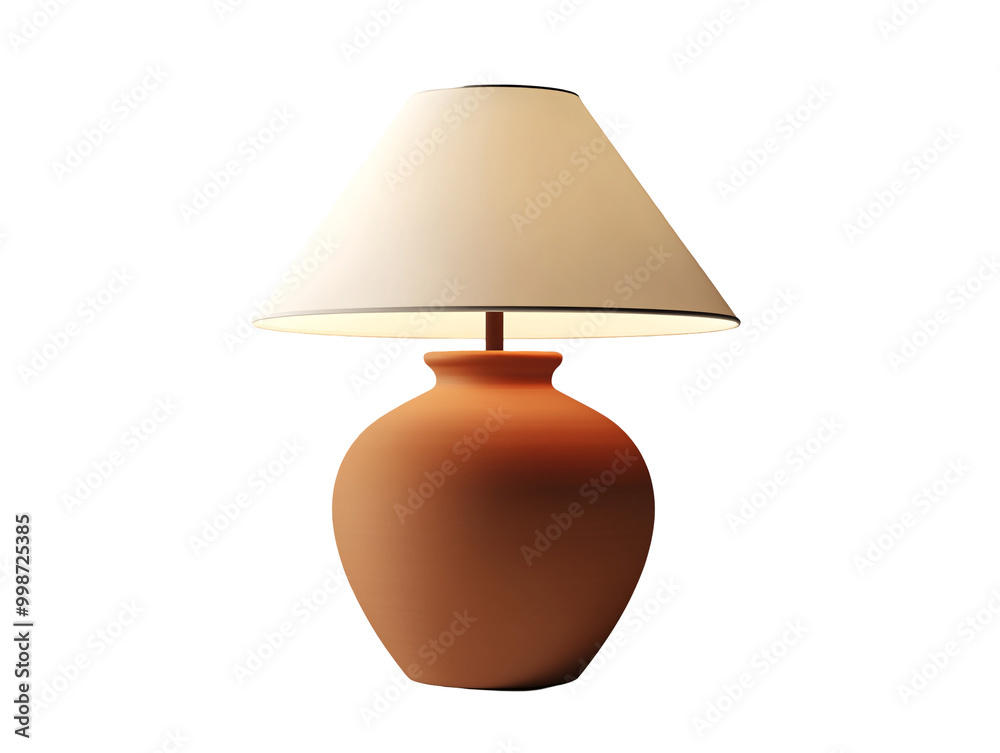 a lamp with a white shade
