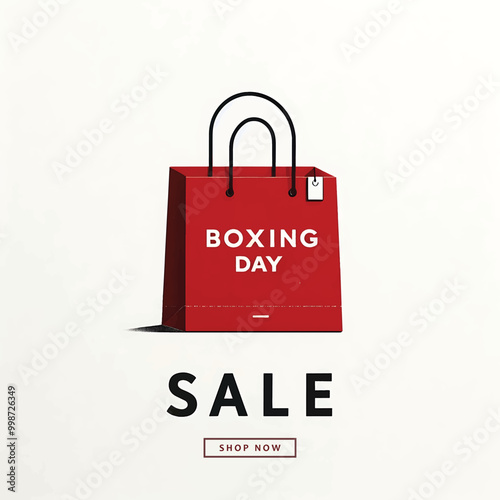 Boxing Day sale banner vector template, Generative AI