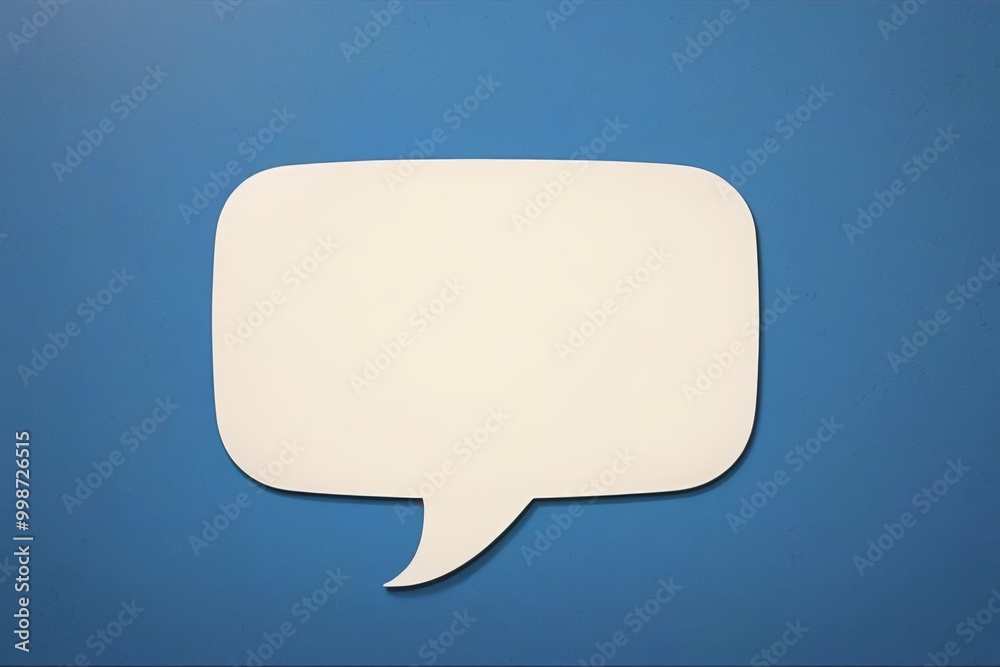 arafed white speech bubble on a blue background arafed white speech bubble on a blue background