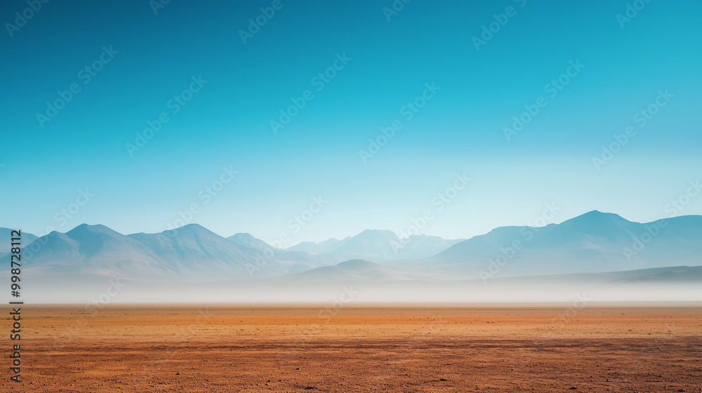 Hazy Landscape with Distant Mountains Hazy Landscape with Distant Mountains