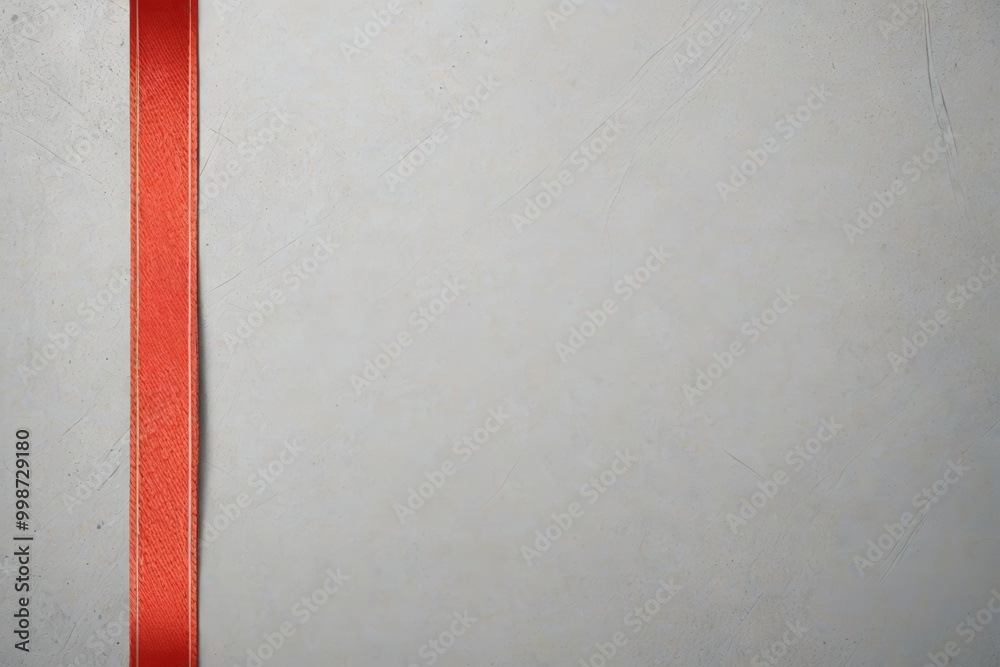 there is a red ribbon on a white wall with a red bow there is a red ribbon on a white wall with a red bow