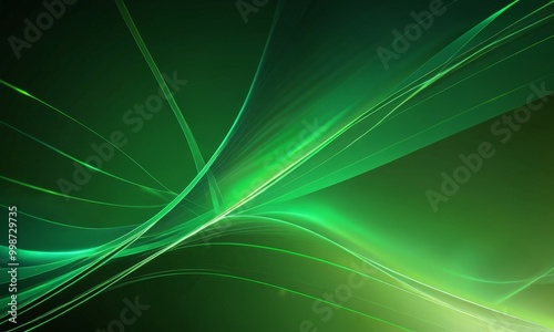 a vibrant abstract pattern with green and yellow lines and curves, creating a dynamic and energetic visual effect photo