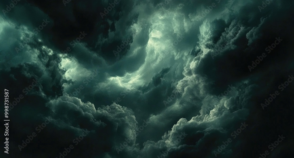 Dramatic stormy clouds fill the sky, creating a dark and moody atmosphere. Dramatic stormy clouds fill the sky, creating a dark and moody atmosphere.