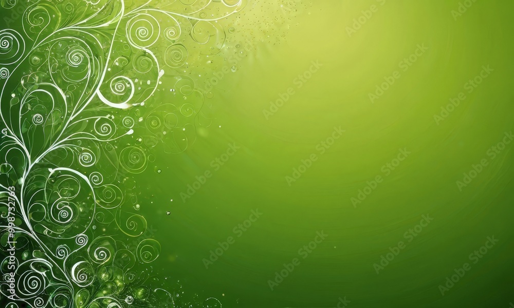 a vibrant green background with a repeating pattern of white swirls and dots, creating a sense of movement and energy a vibrant green background with a repeating pattern of white swirls and dots, creating a sense of movement and energy