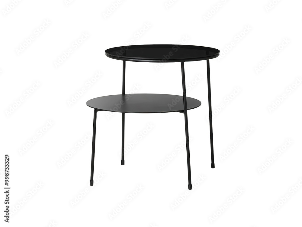 black round table isolated on white black round table isolated on white
