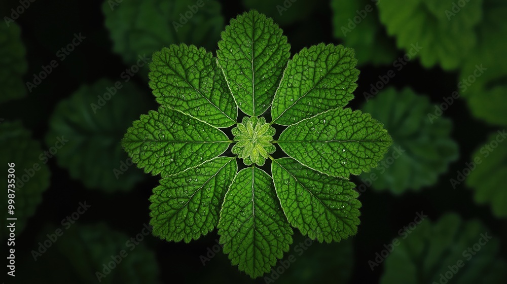 Nature's green symmetry: a study in texture and balance for posters or prints Nature's green symmetry: a study in texture and balance for posters or prints