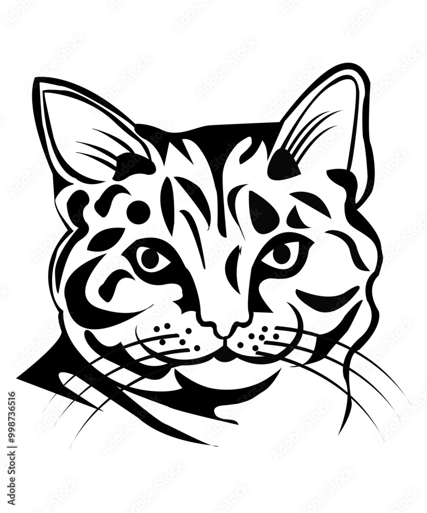 Obraz premium Cat Head SVG Bundle,Complete Cat Breeds,Cat Clipart PNG for cat lover,Cat Silhouette Bundle for Cricut, Instant Download,Cat SVG Bundle, Cat PNG Bundle, Cat Clipart, Kitten svg, Cat Silhouette, Cat SV