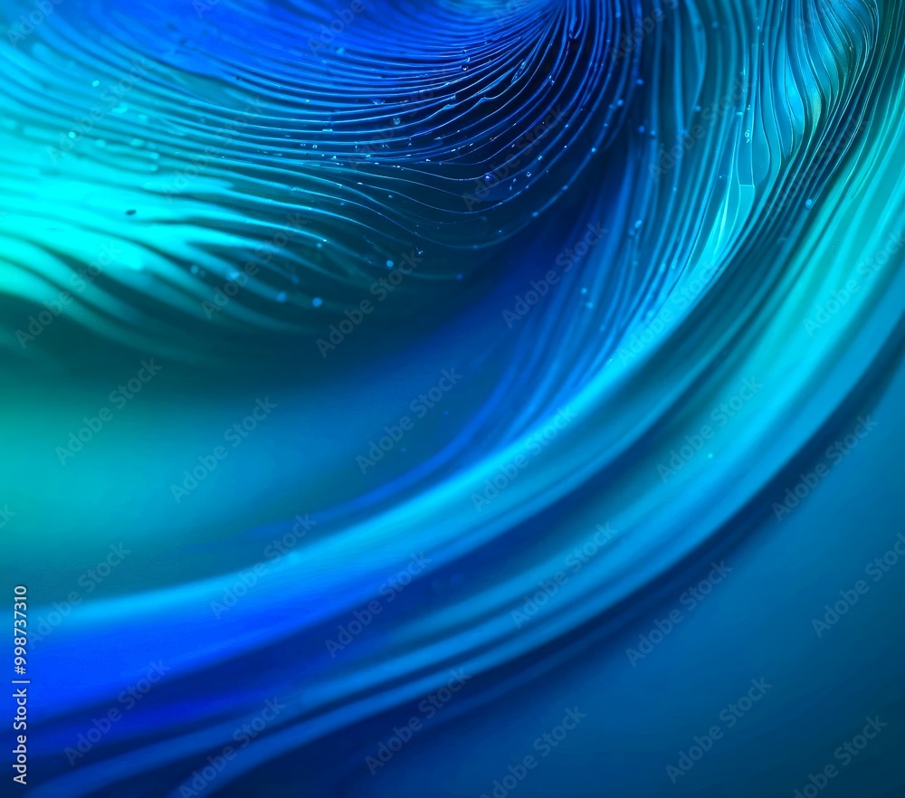 a close-up view wave-like pattern with a gradient of blue and green colors, creating a sense of movement and fluidity a close-up view wave-like pattern with a gradient of blue and green colors, creating a sense of movement and fluidity