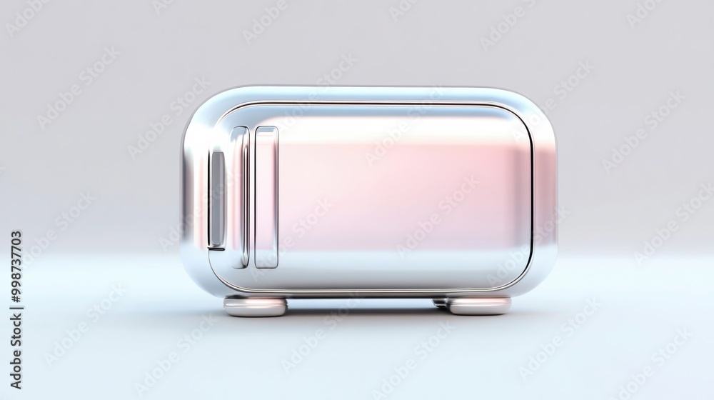 Modern Silver Toaster on Clean Background Modern Silver Toaster on Clean Background