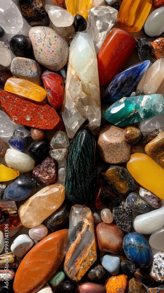 Vibrant gemstone kaleidoscope symmetry for decorative print or poster design