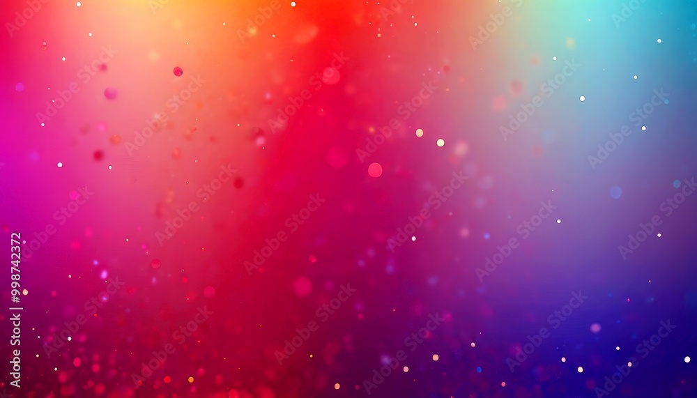 Obraz premium a vibrant gradient background with a gradient of colors transitioning from red to blue, with scattered white dots and a subtle shimmering effect.