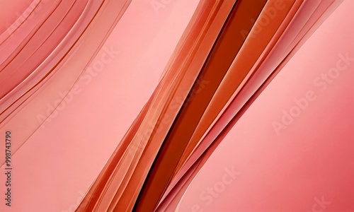 Abstract background with curved lines in various shades of pink and brown photo