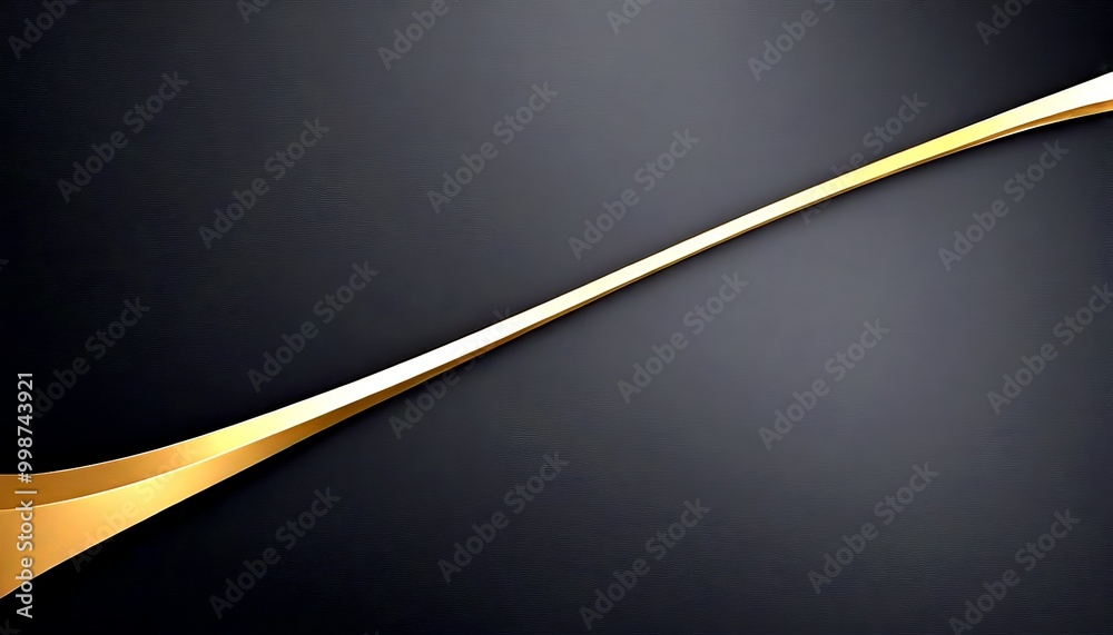 a diagonal gold line that extends from the top left to the bottom right of the frame, creating a sense of movement and direction The background is a solid black color, a diagonal gold line that extends from the top left to the bottom right of the frame, creating a sense of movement and direction The background is a solid black color,
