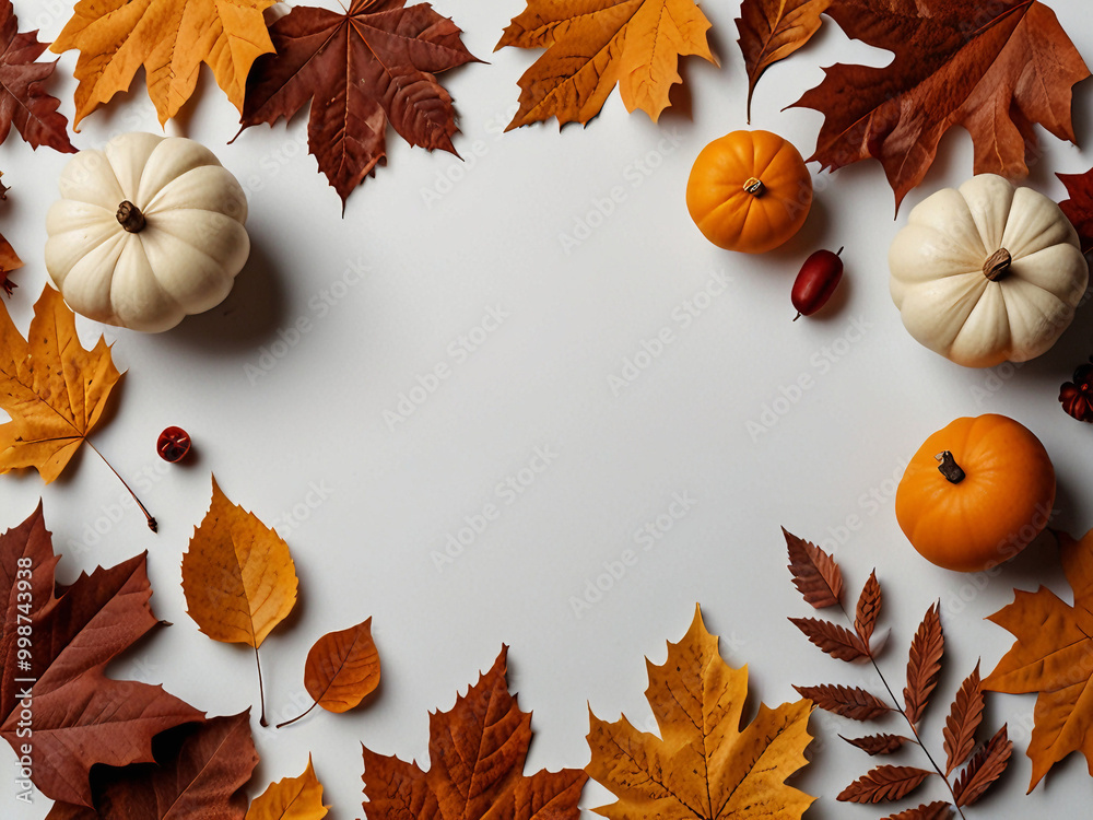 Fototapeta premium Autumnal Border