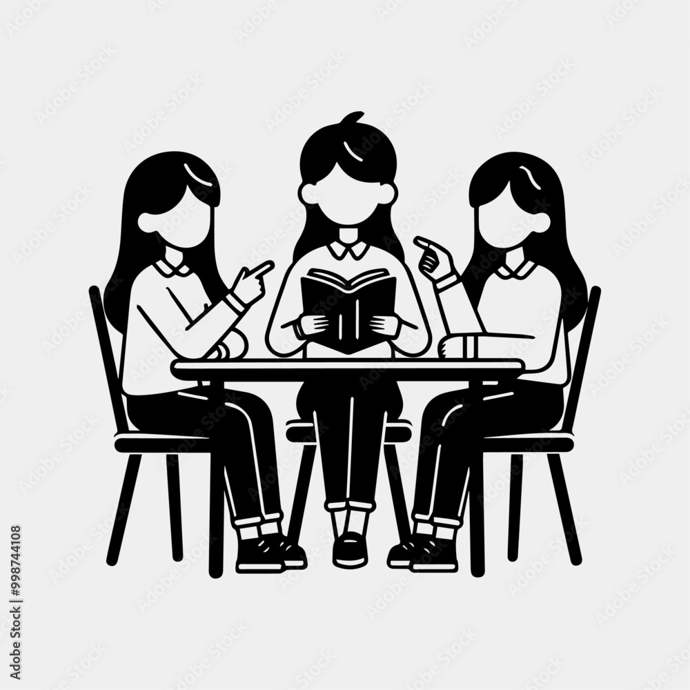Effective Study Group Dynamics Illustration Effective Study Group Dynamics Illustration