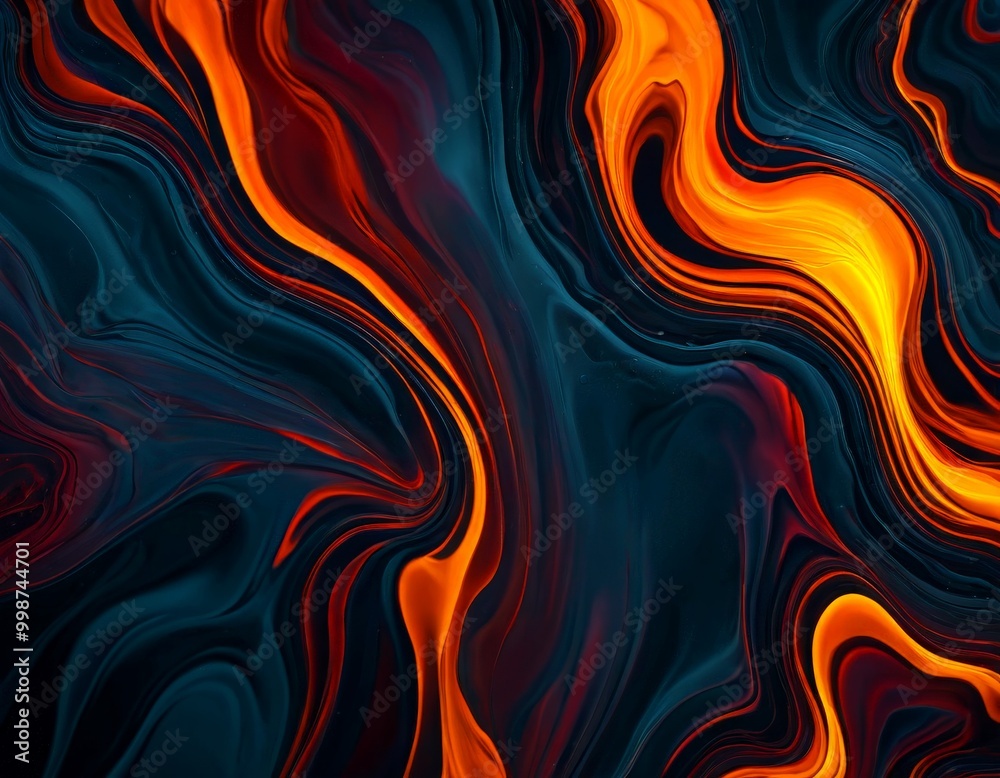 a striking abstract pattern with swirling, fiery hues of orange, red, and blue. The pattern is composed of vertical and horizontal lines, creating a dynamic and captivating a striking abstract pattern with swirling, fiery hues of orange, red, and blue. The pattern is composed of vertical and horizontal lines, creating a dynamic and captivating
