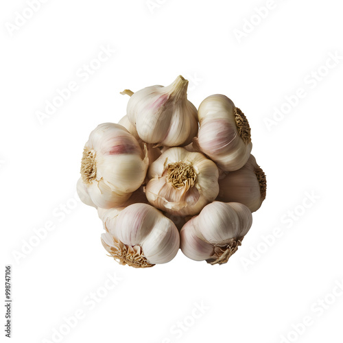 garlic isolated on white background