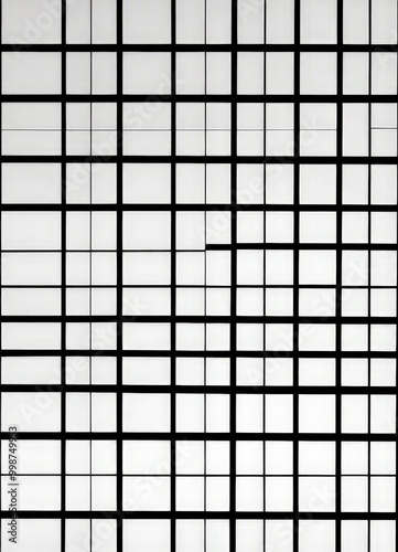 Wallpaper Mural A grid of black and white squares, with the squares varying in size and orientation, creating a visually striking pattern. Torontodigital.ca