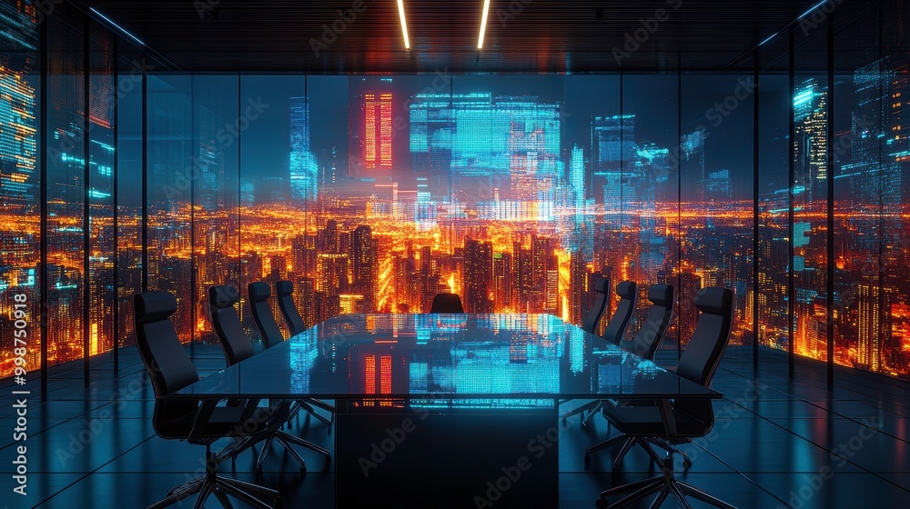 Modern Conference Room with High-Fidelity View Modern Conference Room with High-Fidelity View