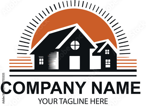 vector real etate logo design 