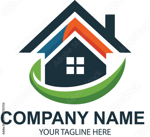 vector real etate logo design 