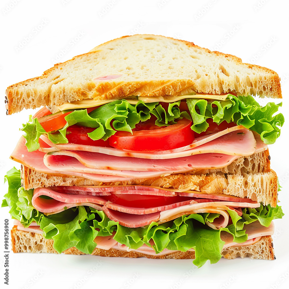 sandwich with ham and vegetables sandwich with ham and vegetables