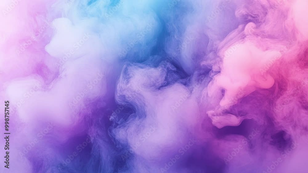 Color vapor blast. Logo reveal. Ink water drop. Magic spell. Neon pink purple pigment haze cloud explosion animation on dark background for title.