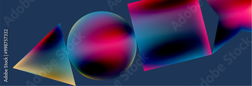 Fluid color geometric shapes abstract background. Vector Illustration For Wallpaper, Banner, Background, Card, Book Illustration, landing page