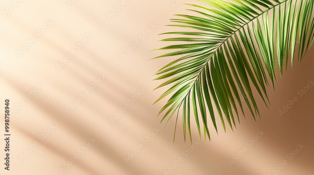 Fototapeta premium Palm leaf wallpaper, nature leaf pattern design, hand drawn outline design for fabric, printing, cover, banner, and invitations, stock design