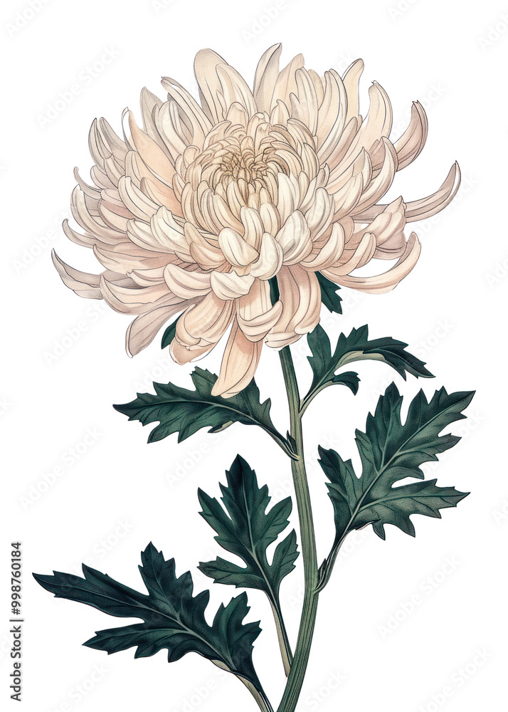 Fototapeta premium PNG Chrysanthemum flower chrysanths dahlia plant.