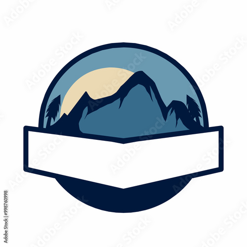 Very beautiful mountain illustration vector wallpaper