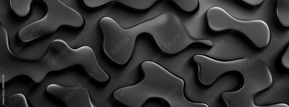 Military, hunting, hunting and paintball camouflage pattern in dark black and gray night palette. Abstract contemporary classic camo fashion textile surface texture.