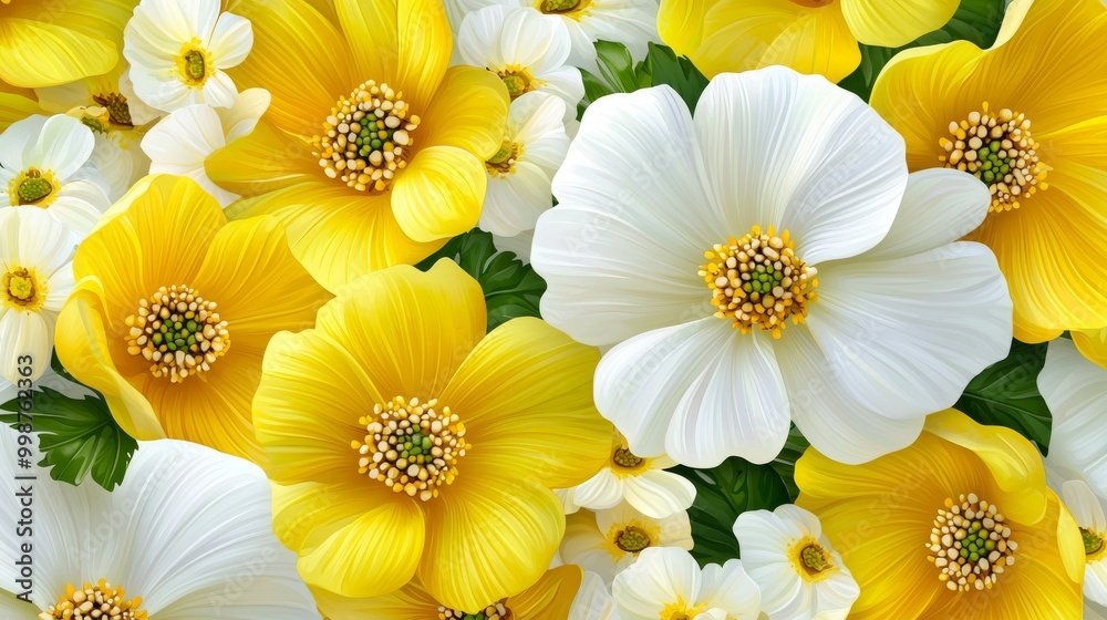 A seamless pattern background with sun shining in white and yellow colors with a retro style A seamless pattern background with sun shining in white and yellow colors with a retro style