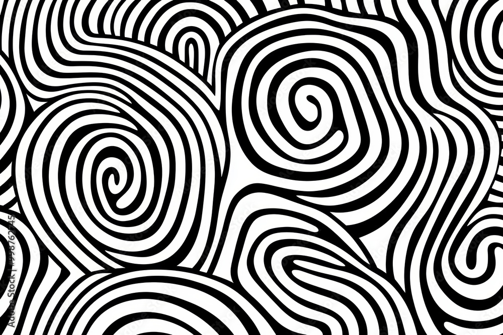 Obraz premium An abstract maze pattern with squiggly lines on a transparent background