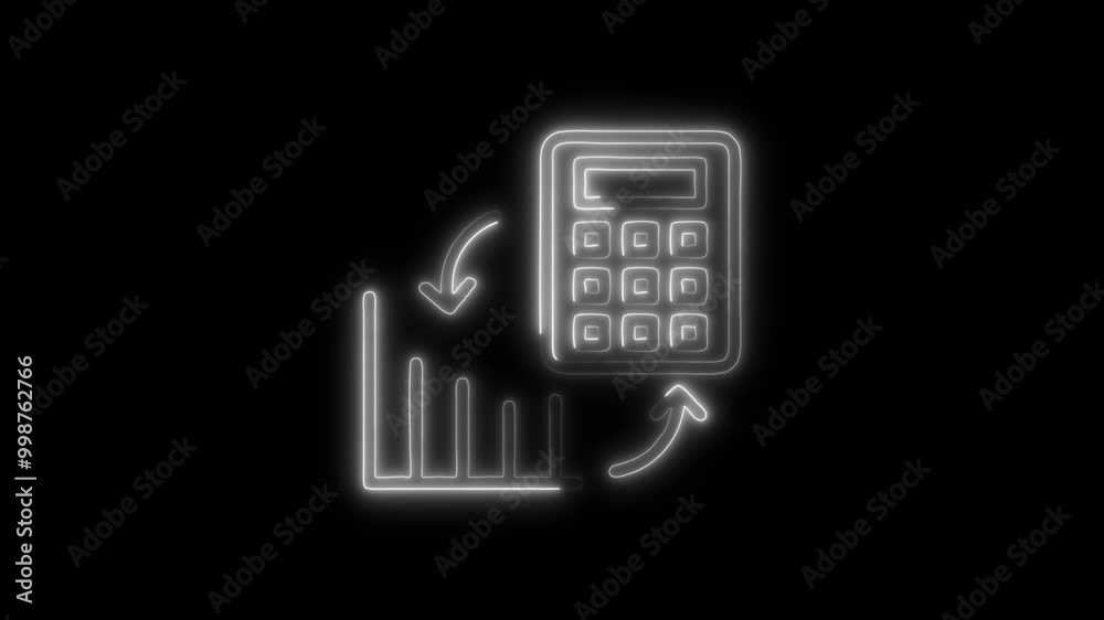 Data Analysis Outline Icon in HD Video Neon Animation – Research and Information Symbol with Dynamic Glow on Black Background Data Analysis Outline Icon in HD Video Neon Animation – Research and Information Symbol with Dynamic Glow on Black Background