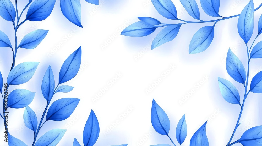 An eucalyptus true blue branch pattern on a white background with a seamless pattern of watercolors