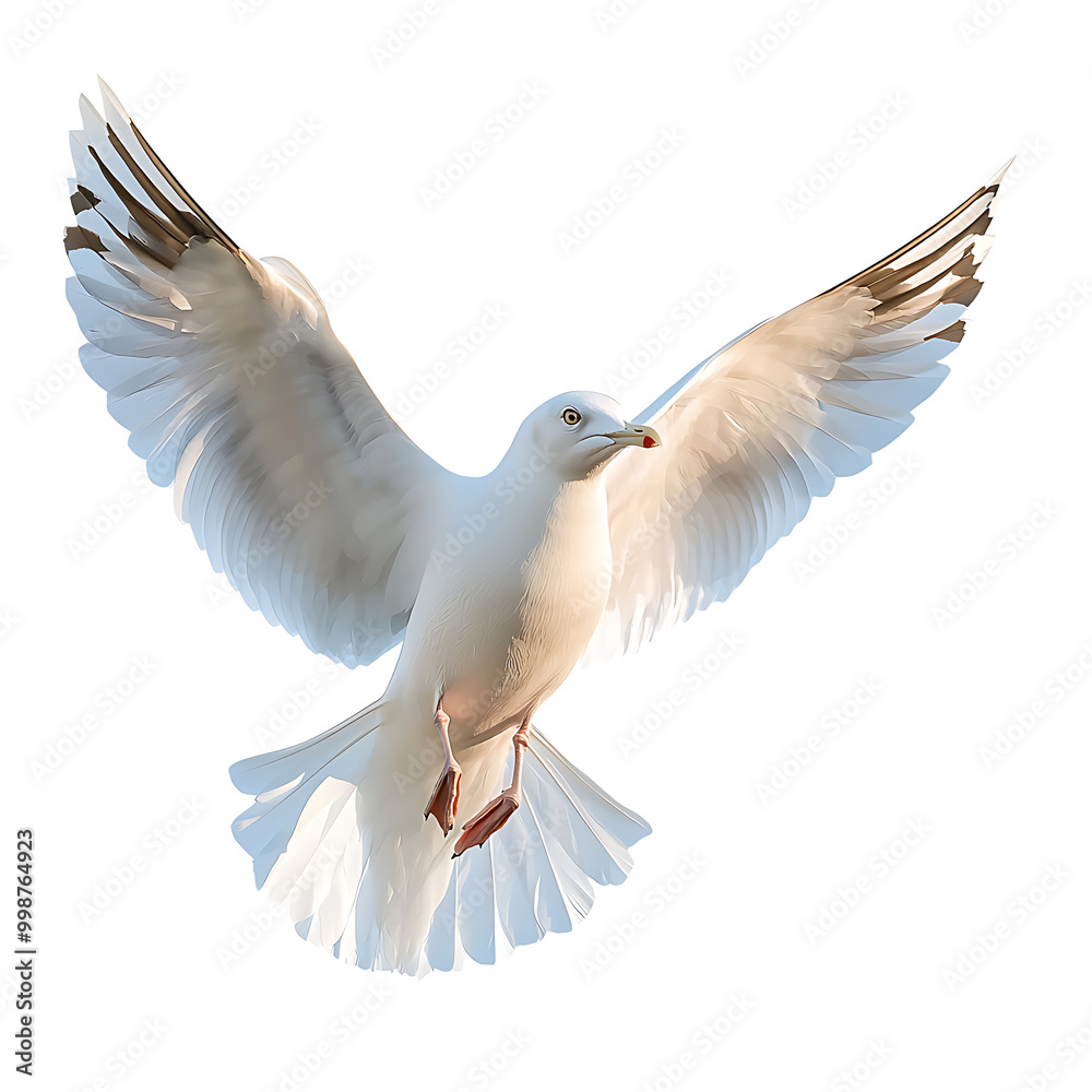 Fototapeta premium Majestic seagull soaring gracefully in the sky