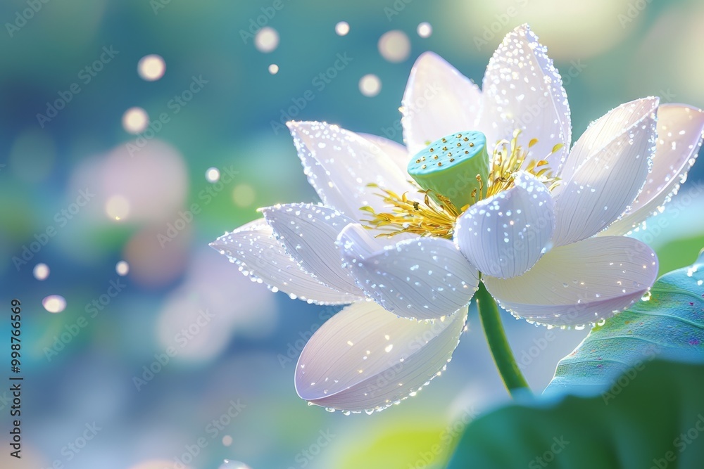 With a soft focus, this artistic image of a pink daisy in a summer morning with dew on the grass is romantic and elegant. With a soft focus, this artistic image of a pink daisy in a summer morning with dew on the grass is romantic and elegant.