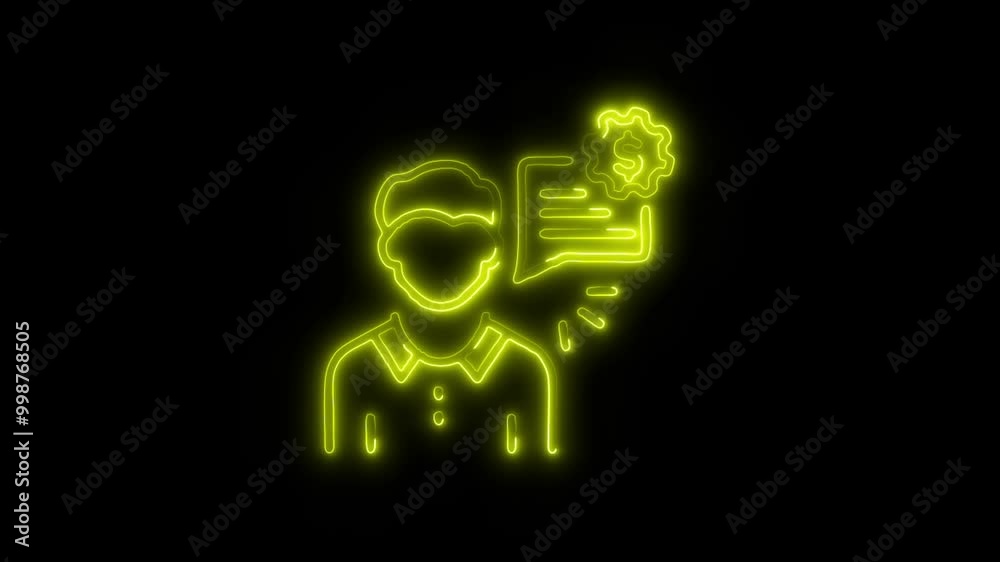 Financial Advisor Outline Icon in HD Video Neon Animation – Consultancy and Finance Symbol with Dynamic Glow on Black Background Financial Advisor Outline Icon in HD Video Neon Animation – Consultancy and Finance Symbol with Dynamic Glow on Black Background