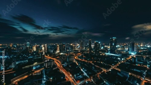 Wallpaper Mural a nice city at night and the streets twinkle Torontodigital.ca