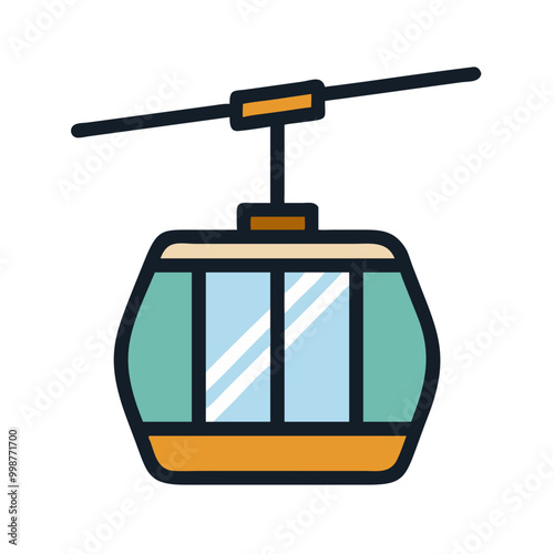 Ski lift icon at a winter resor