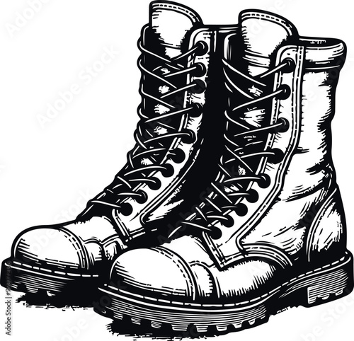 Monochrome Cosmonaut Boot Icon Concept Vector Illustration Design Silhouette Style