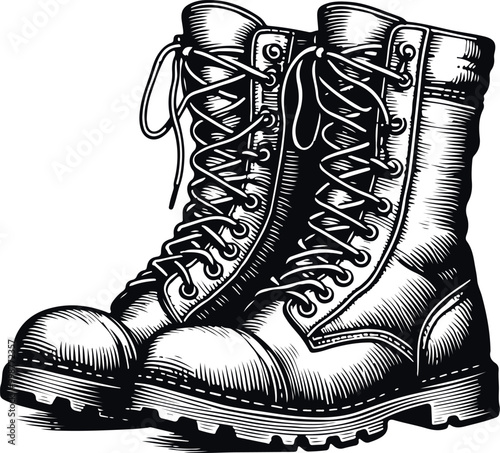 Monochrome Cosmonaut Boot Icon Concept Vector Illustration Design Silhouette Style
