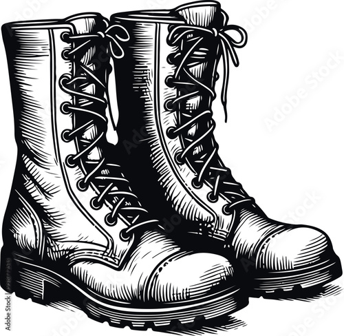 Monochrome Cosmonaut Boot Icon Concept Vector Illustration Design Silhouette Style