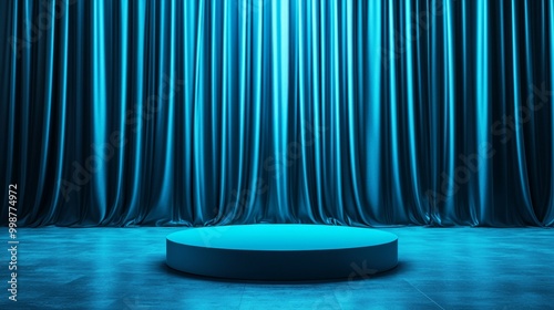 Abstract flat podium on creative background.