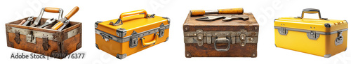 Wallpaper Mural vintage wooden and yellow toolbox collection tools transparent background Torontodigital.ca