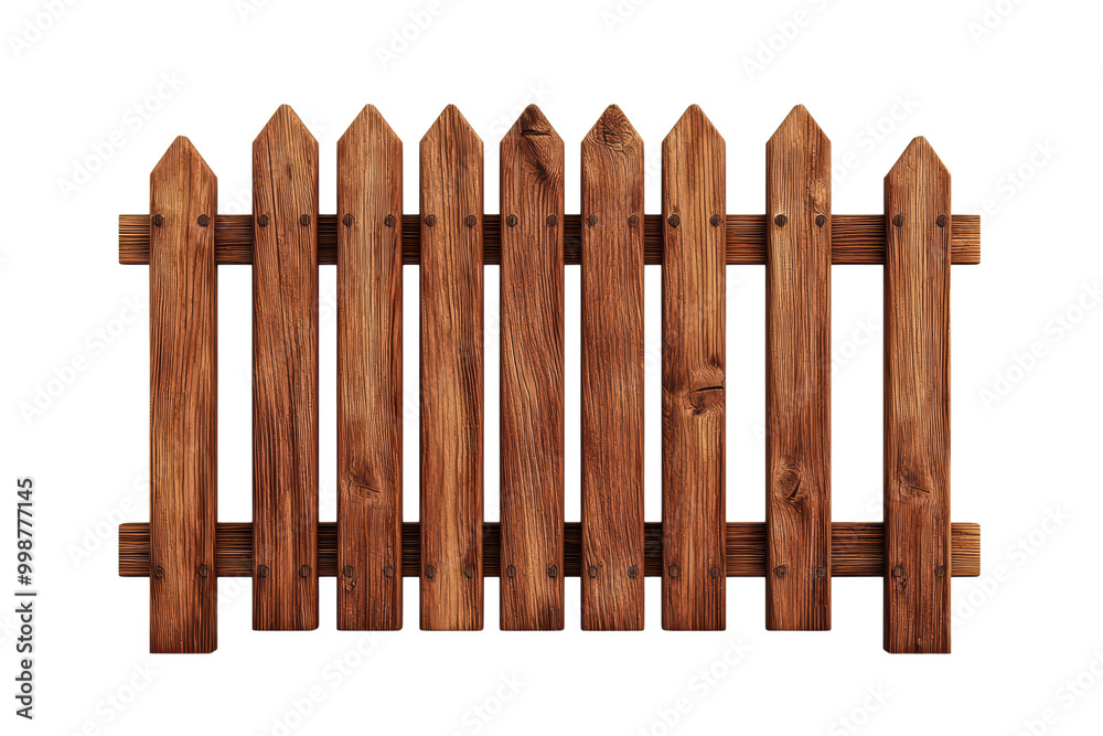 Wooden fence isolated on transparent background. Wooden fence isolated on transparent background.