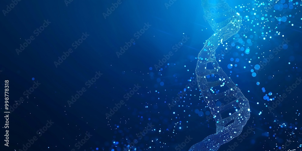 Fototapeta premium Abstract background with molecules and lines. Vector illustration for your design.