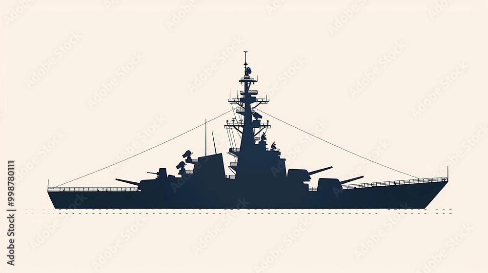 Fototapeta premium silhouette of a ship